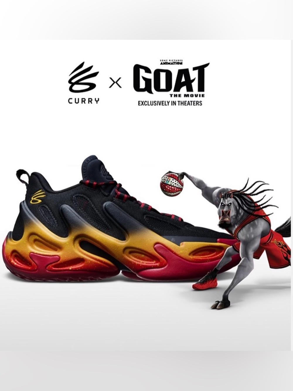 🔥 NWT 🔥 Under Armour Curry Men’s Athletic Shoes — Black, Red, Gold Gradient